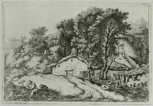 Mühle unter Bäumen