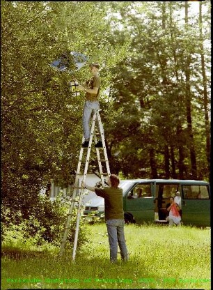 Aufbau einer meteorologischen Fallsonde des Instituts für Meteorologie und Klimaforschung (IMK)
