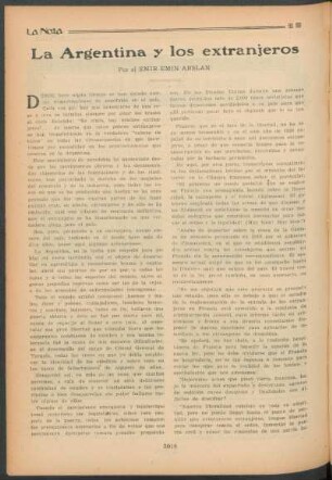 La Argentina y los extranjeros