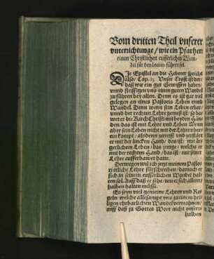 Vom dritten Theil vnserer vnterrichtunge/ ...