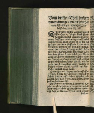 Vom dritten Theil vnserer vnterrichtunge/ ...