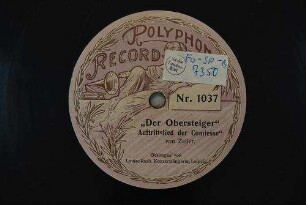 "Der Obersteiger" : Auftrittslied der Comtesse / von Zeller