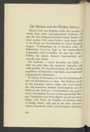 Die Mythen und der Flecken Schwyz