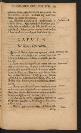 Caput 15. De bonis Operibus.