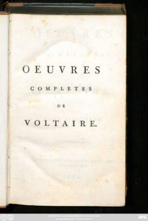 T. 5 = T. 5: Oeuvres Completes De Voltaire
