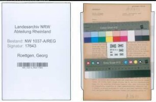 Entnazifizierung Georg Roettgen , geb. 00.00.0000 (Regierungsrat)