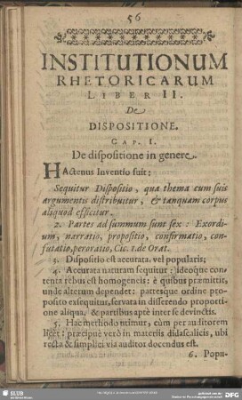 Liber II. De Dispositione
