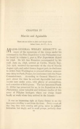 Chapter IV. Merritt and Aguinaldo
