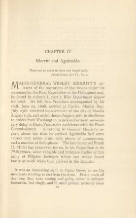 Chapter IV. Merritt and Aguinaldo