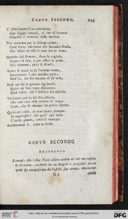 Canto secondo