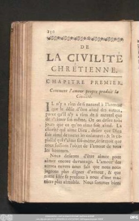 Chapitre Premier. Comment l'amour propre produit la Civilité.