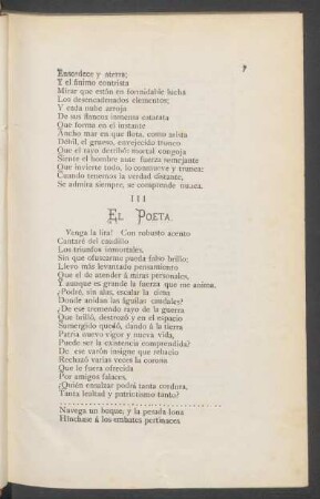 III - El poeta.