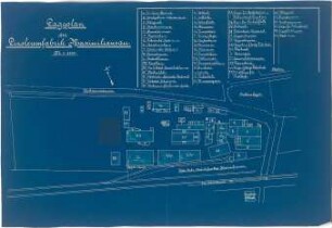Billing, Hermann; Maximiliansau (Rheinland-Pfalz); Linoleumfabrik - Lageplan