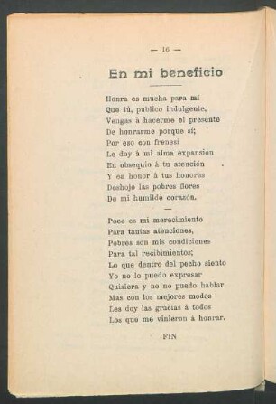 En mi beneficio
