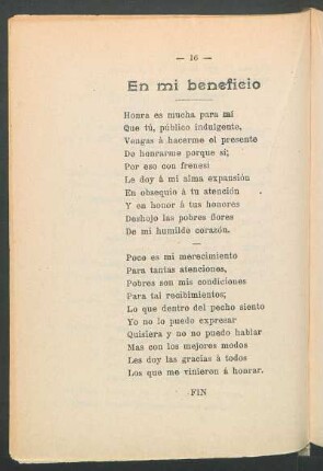 En mi beneficio