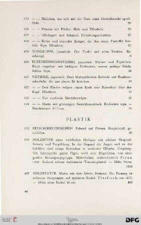 Plastik (Nr. 625-656)