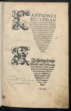 Cantiones Ecclesiasticae Latinae ...
