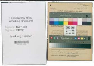 Entnazifizierung Heinrich Isselburg , geb. 24.04.1897 (Verwalter)