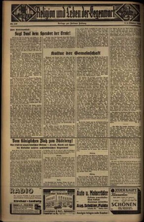 Vierte Ausgabe vom Sonntag, den 04. Oktober 1936.