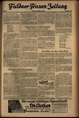 Zweite Ausgabe vom Dienstag, den 09. November 1937.