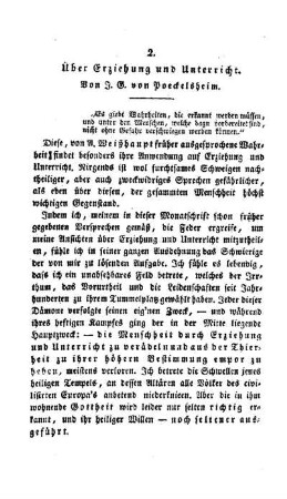 Über Erziehung und Unterricht