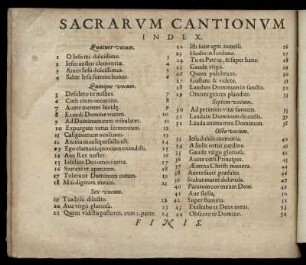 Sacrarum cantionum index