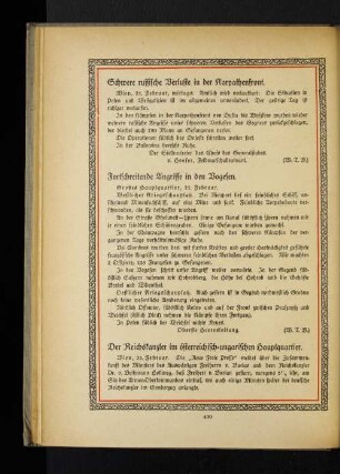 Schwere russische Verluste in der Karpathenfront.