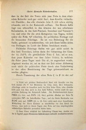 Römische Kalenderstudien