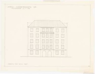 Wohnhaus Hardenbergstraße 9a, Berlin-Charlottenburg Umbau: Ansicht Hauptfassade 1:100