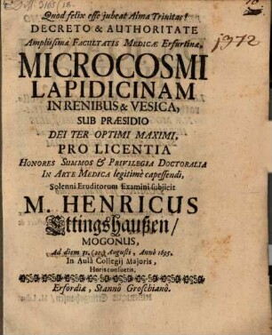 Microcosmi lapidicinam in renibus et vesica