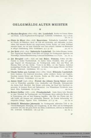 Oelgemälde alter Meister (Nr. 448-472)