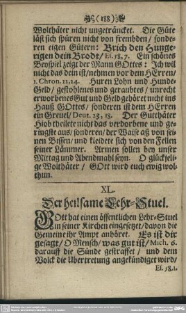 XL. Der heilsame Lehr-Stuel