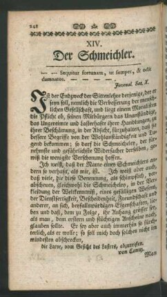 XIV. Der Schmeichler