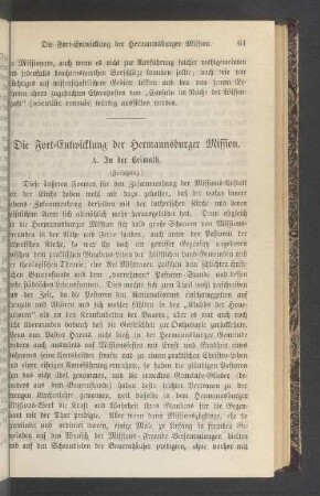 Die Fort-Entwicklung der Hermannsburger Mission
