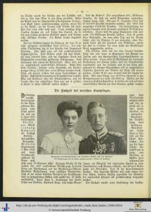 Die Hochzeit des deutschen Kronprinzen.
