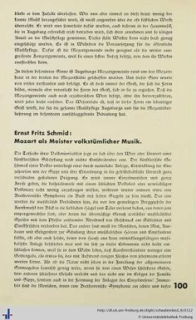 Mozart als Meister volkstümlicher Musik.