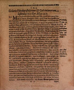 Collatio pseudapostolorum & Calvinianorum : instituta ex 2 Cor. XI, 13. 14. 15, [1]