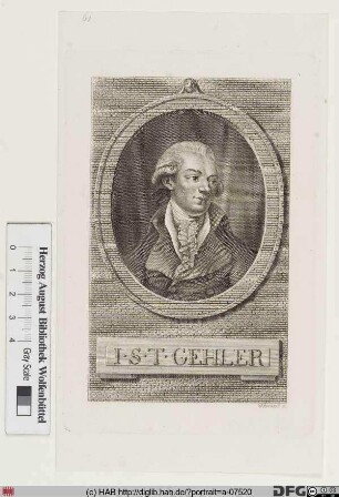 Bildnis Johann Samuel Traugott Gehler