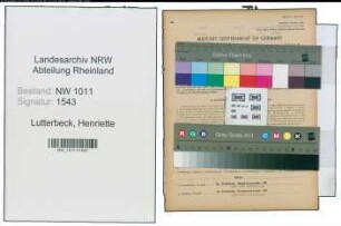 Entnazifizierung Henriette Lutterbeck , geb. 15.08.1897 (Damenschneider)