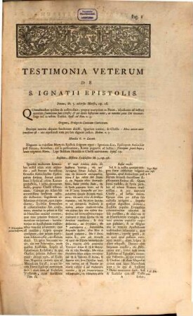SS. patrum, qui temporibus apostolicis floruerunt, Barnabae, Clementis, Hermae, Ignatii, Polycarpi opera, vera, et suppositicia : una cum Clementis, Ignatii, Polycarpi actis atque martyriis, 2