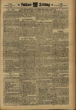 Zweite Ausgabe vom Donnerstag, den 18. Mai 1911.
