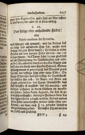Das stetige oder anhaltende Fieber/ - Die Ungerische oder Haupt-Kranckheit/