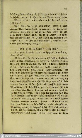 Von dem ehelichen Umgange