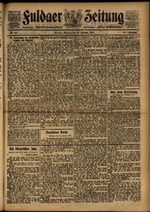 Ausgabe vom Montag, den 20. Februar 1905.