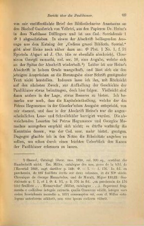 Der ursprüngliche bei Georgios Monachos nur theilweise erhaltene Bericht über die Paulikianer