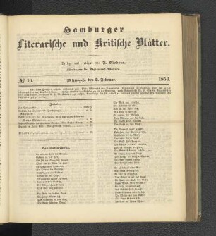 No. 10. 2. Februar 1853