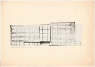 Verwaltungsgebäude, Zürich: Ansicht (bezüglich des Grundriss von links)