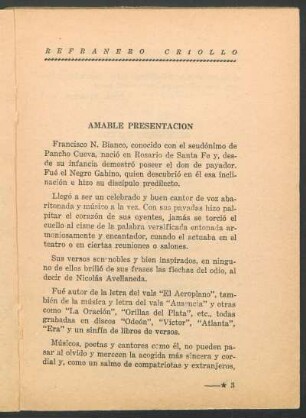 Amable presentación