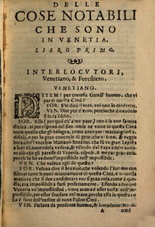 Le cose maravigliose e notabili dell'inclita citta di Venetia