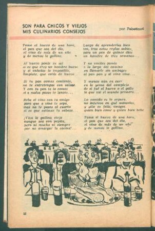 Son para chicos y viejos mis culinarios consejos